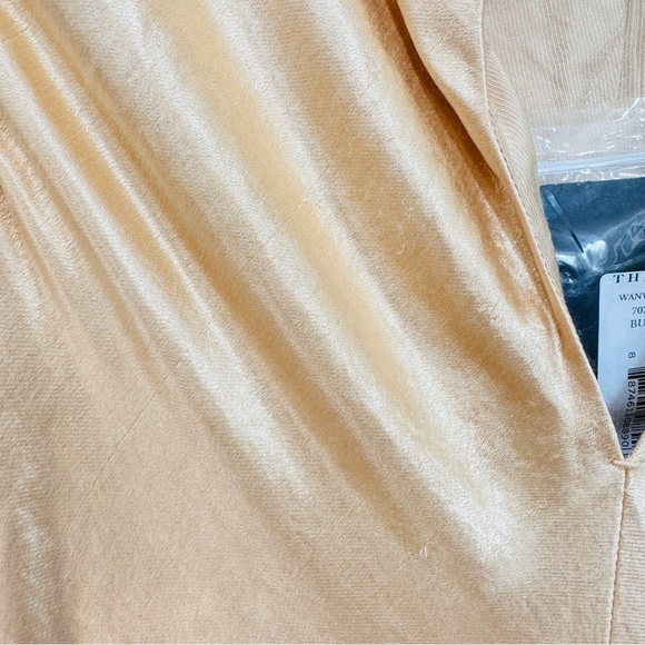 The Row satin Elegant Cream/ peachy Sleeveless Dress NWT - Picture 7 of 12